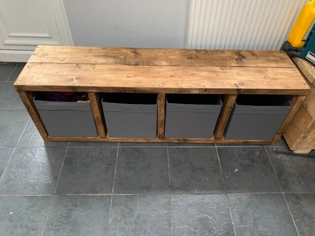 Rustic Reclaimed Wood Kallax Unit/Tv Stand/Sideboard, Bespoke Handmade Furniture - image 1