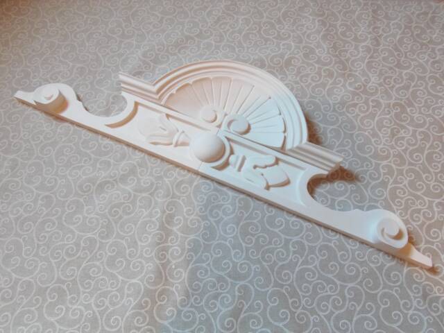 A Pair Of Traditional Design Door/Window Pediments - No2 , Frame Architrave Detail in Fine Detailed Plaster, 72 1/2cm Long 21 High - image 1