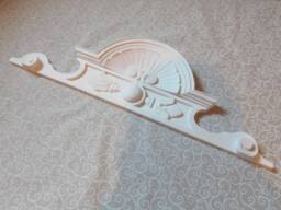 A Pair Of Traditional Design Door/Window Pediments - No2 , Frame Architrave Detail in Fine Detailed Plaster, 72 1/2cm Long 21 High - thumbnail 1