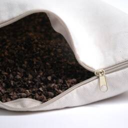 Japanese Size Natural Grey Linen Buckwheat Pillow 14'x20'/35x50cm Neck Ortopedic Buckwheat Zero Waste - thumbnail 3