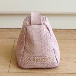Hand Made Luxury Door Stop in Baby Pink Leather, Out Of Filled With Sand. Cute & Practical. Great Gift - thumbnail 1