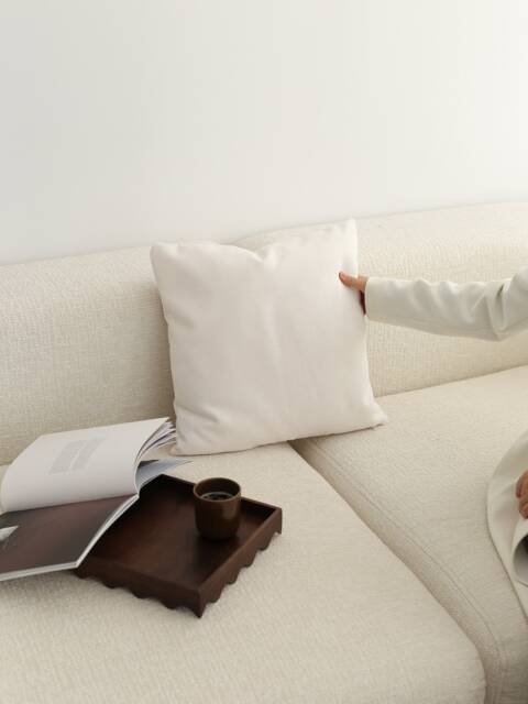 Off-White Linen Throw Pillow Cover, Custom Cozy & Modern Lumbar Case, Hidden Zipper, Soft High Quality Cushion 50x50 cm - image 1