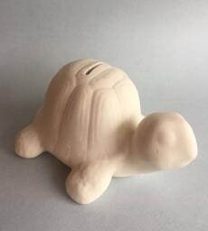 Ceramic Turtle, Cash Box, Ready To Paint, Unpainted Gift, Home Decor, Garden Coinbank, Toys, Gift For Kids - thumbnail 1