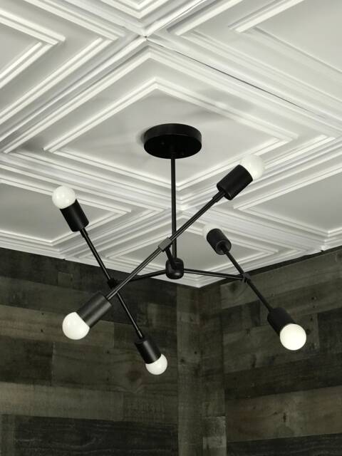 Linus Modern 6 Light Geometric Sputnik Mid Century Industrial Chandelier - image 1