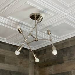 Linus Modern 6 Light Geometric Sputnik Mid Century Industrial Chandelier - thumbnail 4