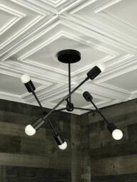 Linus Modern 6 Light Geometric Sputnik Mid Century Industrial Chandelier - thumbnail 1