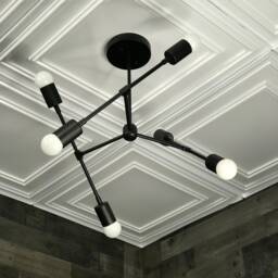 Linus Modern 6 Light Geometric Sputnik Mid Century Industrial Chandelier - thumbnail 3
