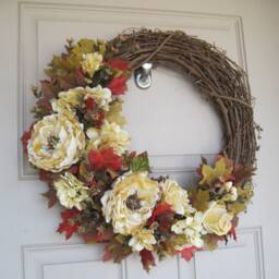 Autumn Wreath For Door Or Wall Decor - thumbnail 1