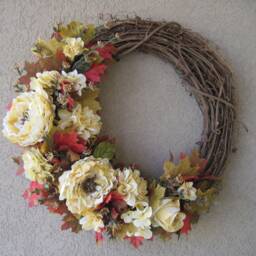 Autumn Wreath For Door Or Wall Decor - thumbnail 4