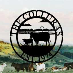 Personalized Cow Metal Sign, Custom Farm Name Sign, Cow Farmhouse Decor, Cattle Ranch Sign, Farmer Gift, Farm Hanging Wall Art - thumbnail 3