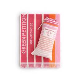 Personalized Striped Beach Towel, 100% Recycled Turkish Towel - 40x70 - thumbnail 3