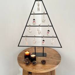 Christmas Tree - Standing Metal Ornament Decoration Table Top - thumbnail 3