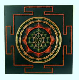 Sri Yantra String Art Sacred Geometry Meditation Wall Art Home Decor D??cor Mandala Zen 3D New Age Spiritual Gift, Yoga - thumbnail 1