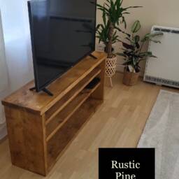 Rustic Solid Pine Shoe Rack Extra Deep Entryway Storage - thumbnail 3