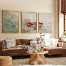Impressionist Floral Garden Art Prints, Botanical Wall Decor Set Of 3 - thumbnail 3