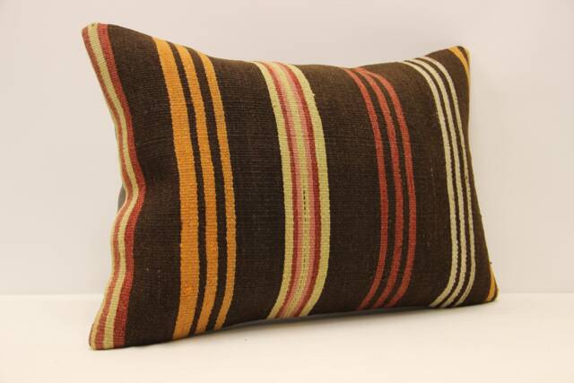 Vintage Turkish Kilim Pillow Accent Sofa Throw Pillows Home Decor 14x20 in - 35x50 cm Boho Pillow Cushion 4Bef-532 - image 1