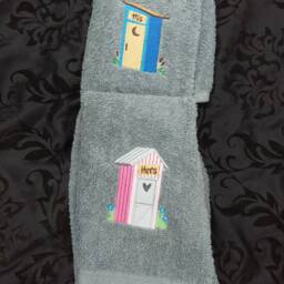 His & Hers Outhouse Hand Towel Set - thumbnail 2