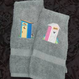 His & Hers Outhouse Hand Towel Set - thumbnail 3