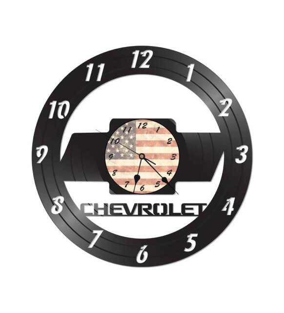 Free Shippingchevy Themed Vinyl Album Record Clock Made in The > Usa - image 1