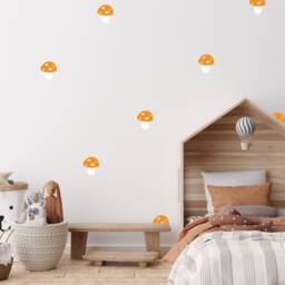 Toadstool Wall Decals Woodland Nursery Decor, Removable Stickers - thumbnail 3