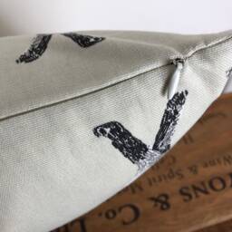 "Handmade Fox Cushion Cover - Beige Woodland Home Decor 12"" To 18" - thumbnail 2
