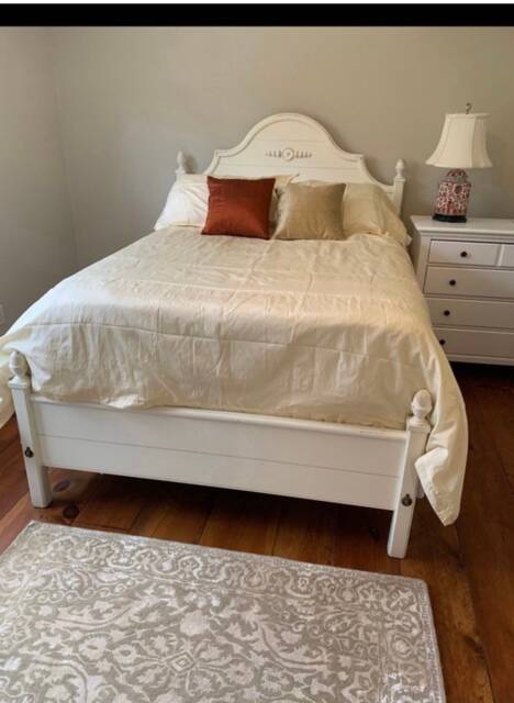 Magnolia Cream Dupion Silk Queen Size Duvet Cover - image 1