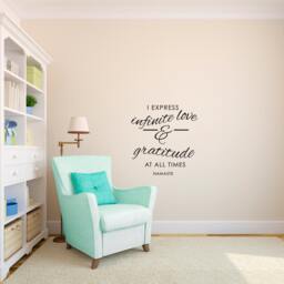 Love & Gratitude Namaste Typography Quote - Wall Decal Custom Vinyl Art Stickers - thumbnail 1