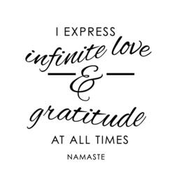 Love & Gratitude Namaste Typography Quote - Wall Decal Custom Vinyl Art Stickers - thumbnail 2
