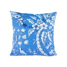 Thibaut - Pagoda Garden Blue Antique Far East Chinoiserie Designer Cushion Cover Luxury Throw Pillow Handmade Home Decor - thumbnail 3