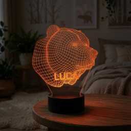 Personalised Bear Night Light Led Animal Light Stand