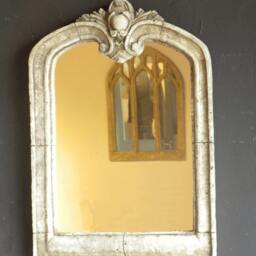 Small Baroque Pretty Stone Vintage Mirror - thumbnail 2