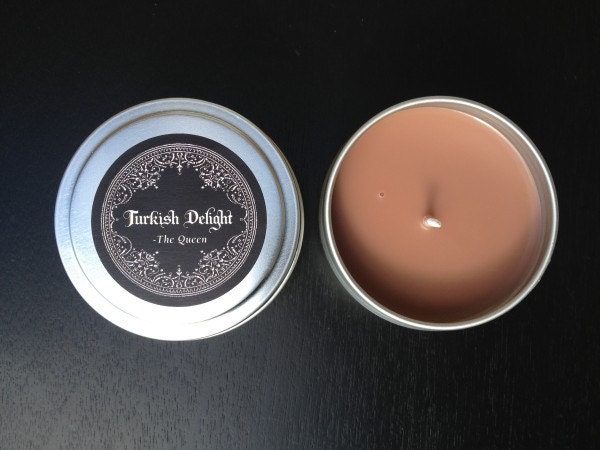 Turkish Delight - Strong Scented Caramelized Pralines 8 Oz. Soy Candle Tin
