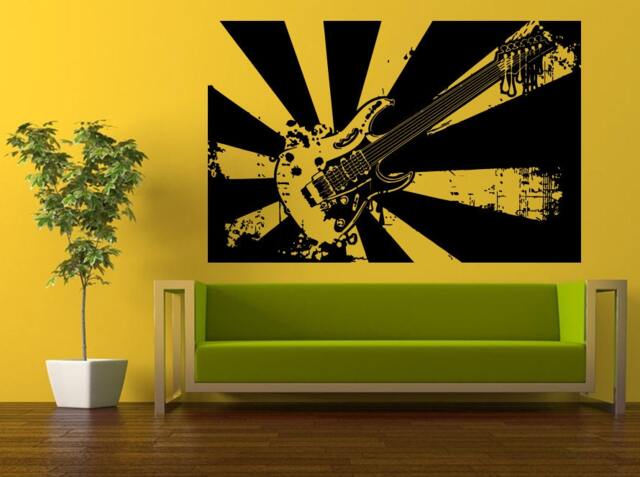 Wall Decal Vinyl Sticker Decals Peal & Stick Cheap Free Shipping Music Art Poster Vintage Groove Hipster Disco Guitar Rock Notes L445 - image 1