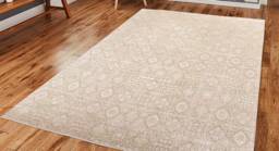 8x10 Soft Pink Floral Design Rug Handmade Pile Wool Silk #6696 - 242x300 cms - thumbnail 1
