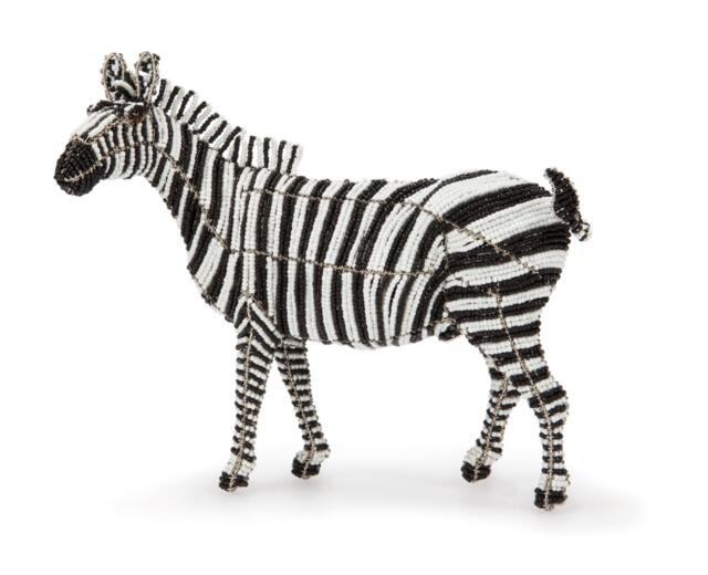 Zebra From The Wild At Art Limited Edition Collection. Handcrafted Bead-And-Wire African Animal Figurine - image 1