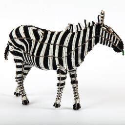 Zebra From The Wild At Art Limited Edition Collection. Handcrafted Bead-And-Wire African Animal Figurine - thumbnail 2
