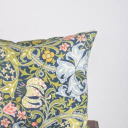 Golden Lily William Morris Linen Cushion Cover, Botanical Pillow - thumbnail 2