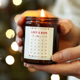 Personalised Advent Calendar Candle Christmas Scented Soy Wax Candle - thumbnail 1