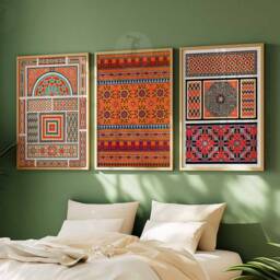 Set Of 3 Arabic Prints, Islamic Wall Art, Decor, Middle Eastern Mughal Arab Gift - thumbnail 3