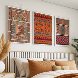 Set Of 3 Arabic Prints, Islamic Wall Art, Decor, Middle Eastern Mughal Arab Gift - thumbnail 2