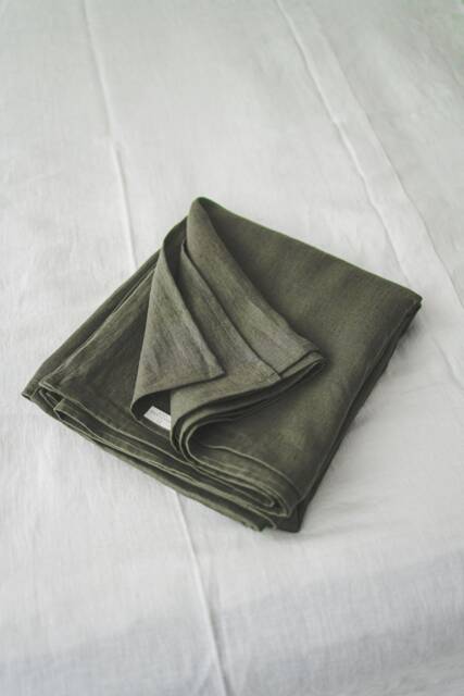Natural Linen Flat Sheet, Queen, King, Twin, Custom Size Bed Organic Top Softened Linen Bedding - image 1