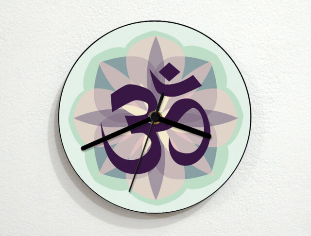 Yoga Devanagari Om ??? - Wall Clock - image 1