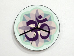 Yoga Devanagari Om ??? - Wall Clock - thumbnail 1