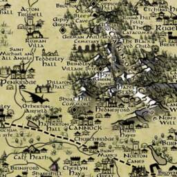 staffordshire Canvas, Fantasy Map, Wall Art, Gift For Him Her, Present Mum Dad, Reader Gift, Hand Drawn - thumbnail 3
