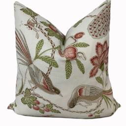 Schumacher Campagne Signature Collection Apple & Rose Cushion Cover Pillow Double Sided - thumbnail 2