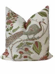 Schumacher Campagne Signature Collection Apple & Rose Cushion Cover Pillow Double Sided - thumbnail 1