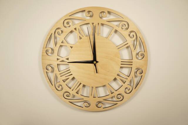 Wooden Clock/Roman Numeral Decorative Art/Wall Clock/Silent Ticking Clock/Wall Clock For Living Room - image 1
