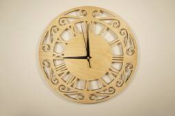 Wooden Clock/Roman Numeral Decorative Art/Wall Clock/Silent Ticking Clock/Wall Clock For Living Room - thumbnail 1