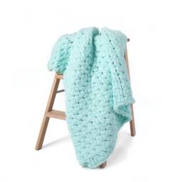 Mint Green Knit Blanket, Gentle On Sensitive Skin Throw, Fresh Home Decor, Chunky Soft Cover - thumbnail 1