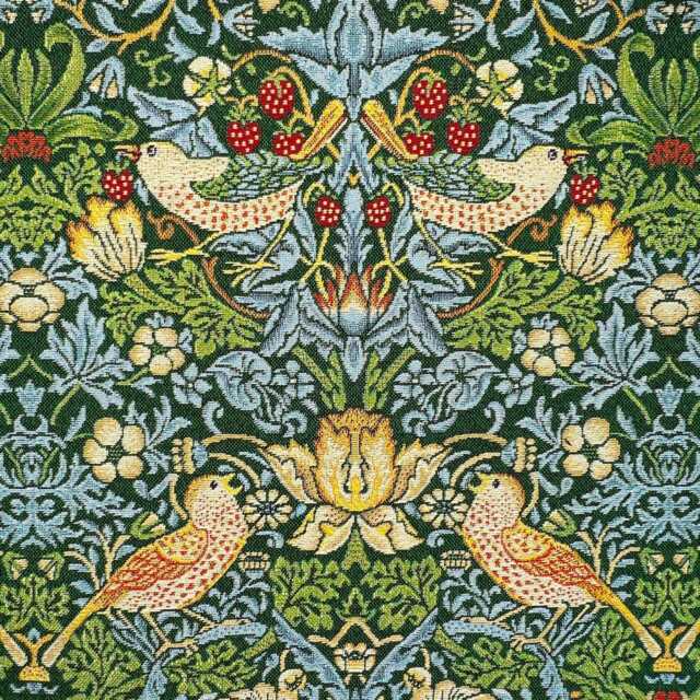 William Morris Strawberry Thief Curtains, Custom Made, Blackout Lined, Bottle Heading Tape - image 1